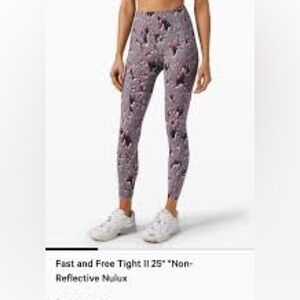 NWOT lululemon fast and free leggings high rise size 2